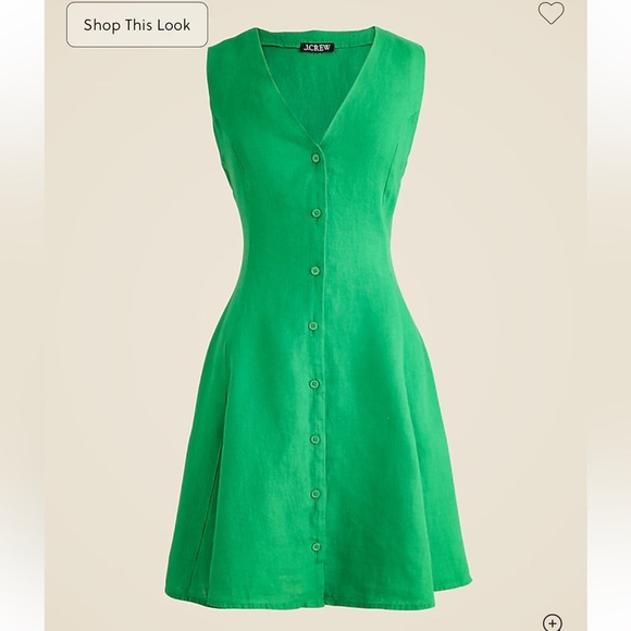 NWT! J.Crew Tall mini dress in linen. Size 12 Tall $158 - Picture 1 of 7